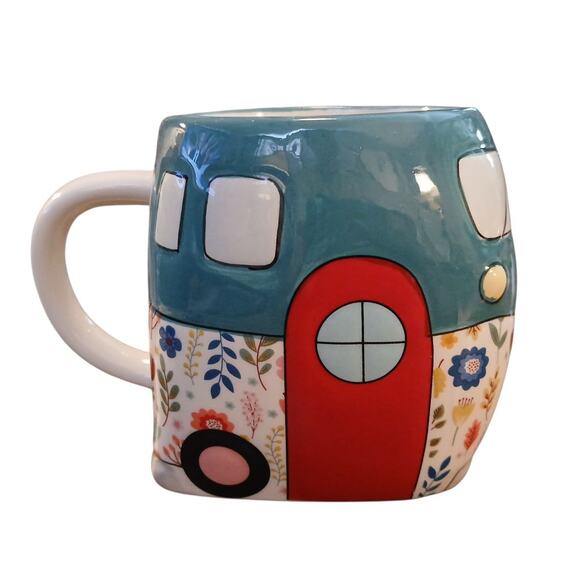 Mainstays Home is Where You Park It Coffee Mug Vintage Retro VW Bus 20.96oz NEW - Picture 4 of 7